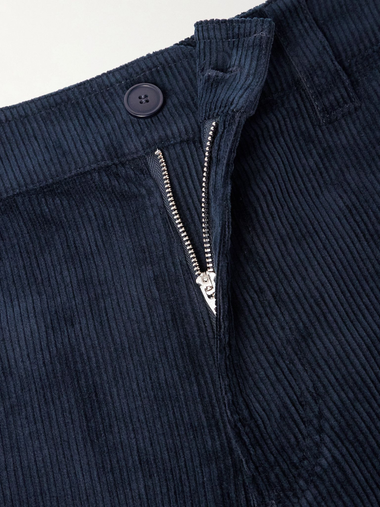 Fergus Straight-Leg Cotton-Blend Corduroy Trousers Navy - 6