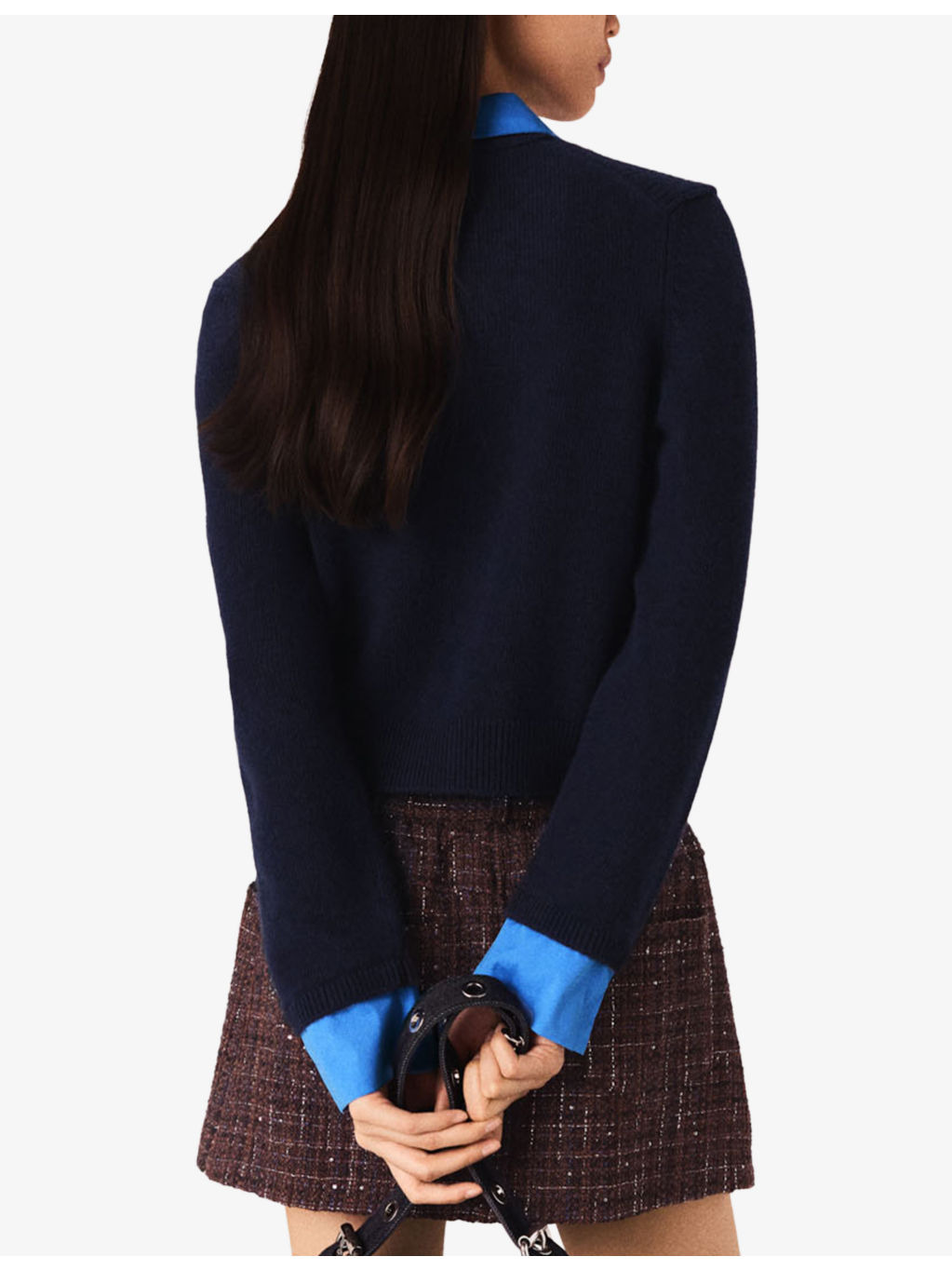 Short Two-In-One Wool Cardigan - 4