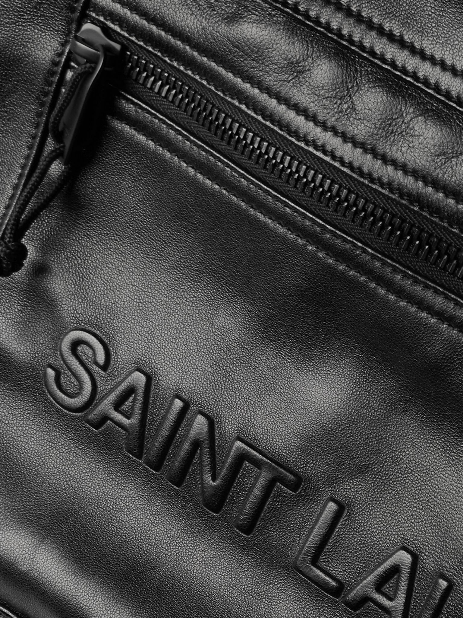 Logo-Embossed Leather Holdall - 5