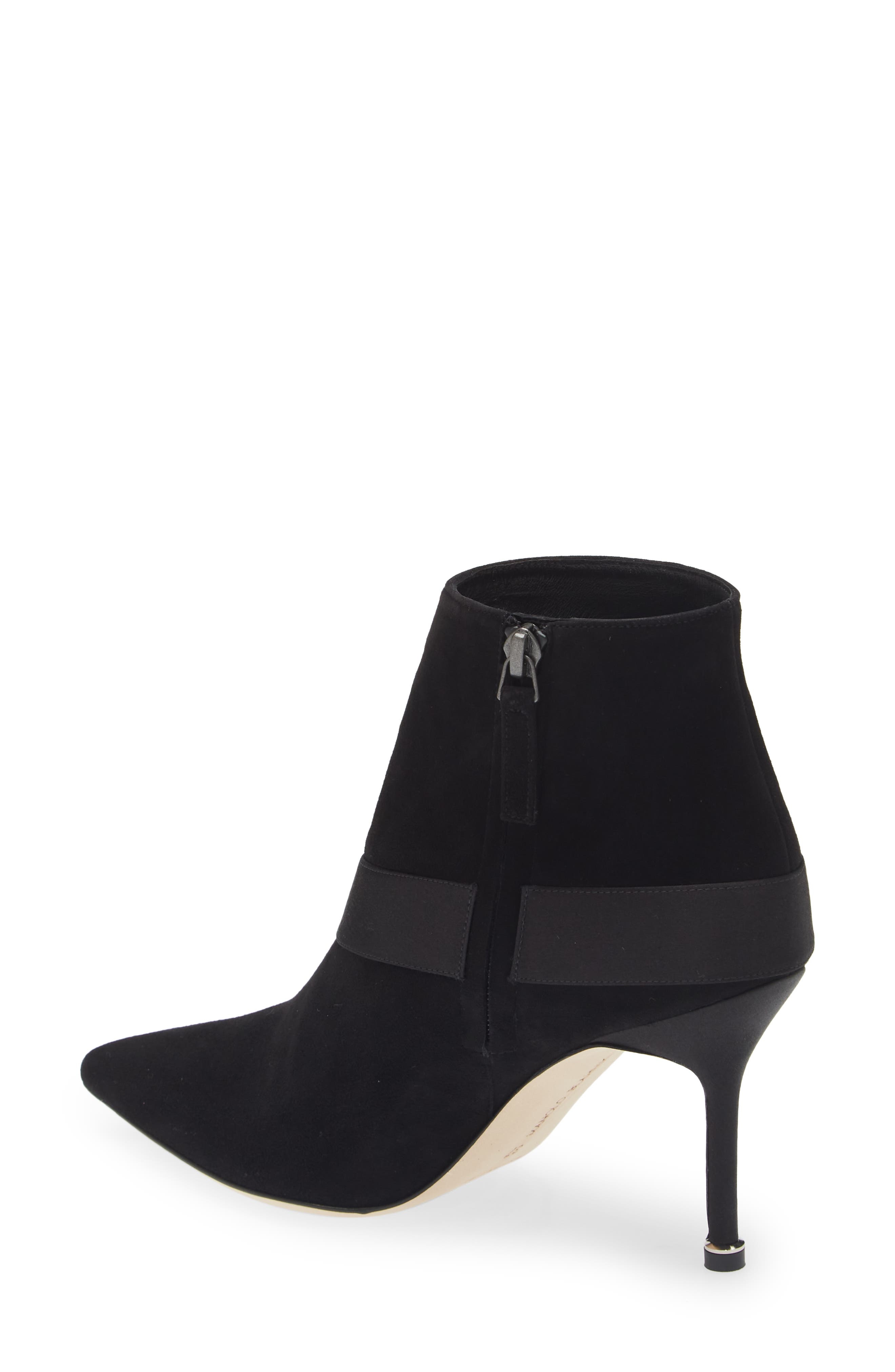 Plinianu Crystal Buckle Pointed Toe Bootie - 2
