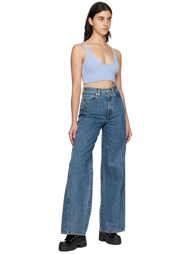 HALFBOY®️ Blue V-Neck Tank Top outlook