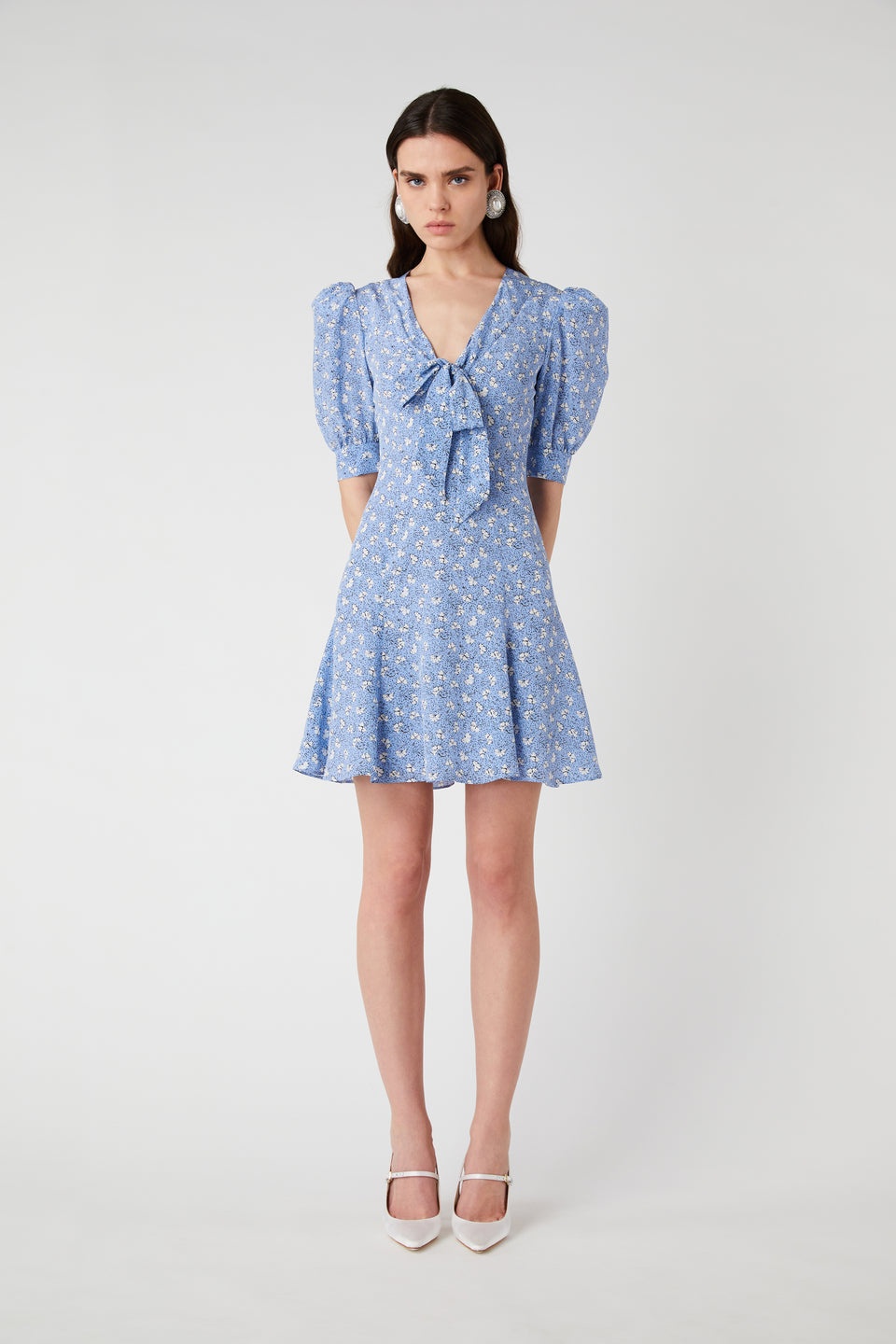 【関税込み】ALESSANDRA RICH Bow short dress ALESSANDRA RICH Bow-embellished silk-trimmed cady mini dress
