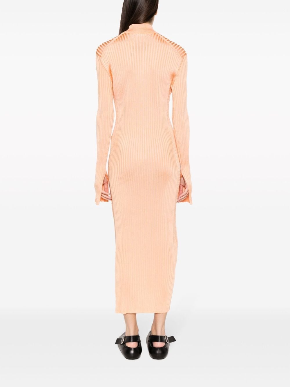 ribbed-knit midi dress - 4