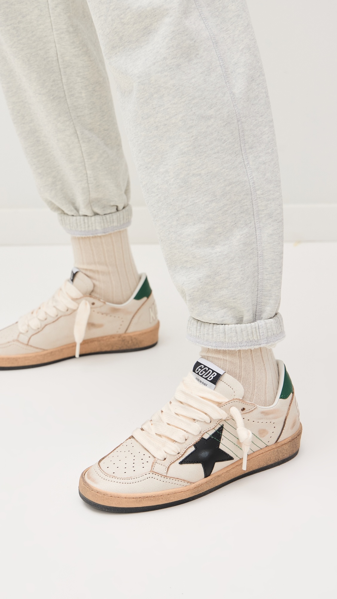Ball Star Leather Upper Star And Heel With Signature Foxing Sneakers - 2
