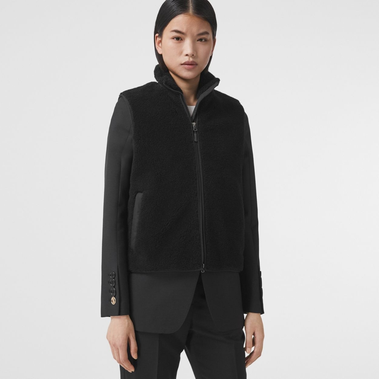 Logo Graphic Fleece Jacquard Gilet - 5