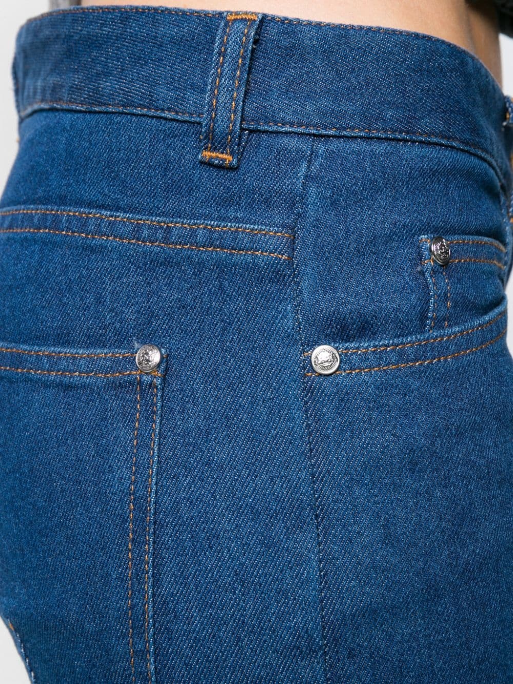 biker-detail jeans - 5