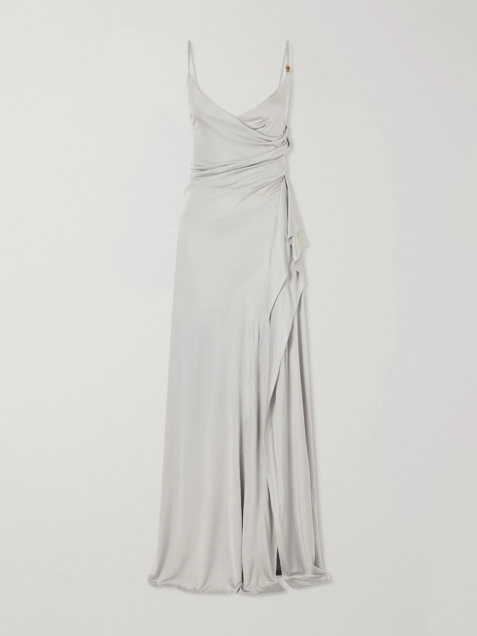 Draped jersey gown Silver - 1