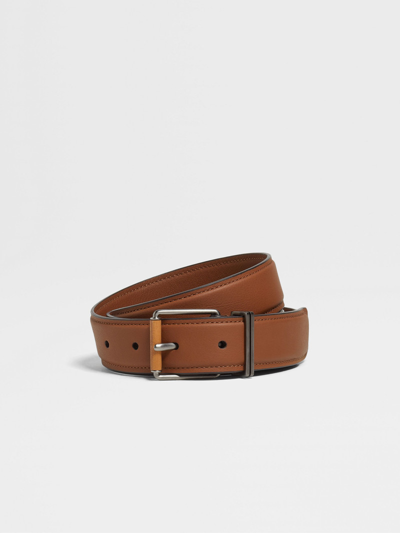 DARK FOLIAGE LEATHER BELT 1