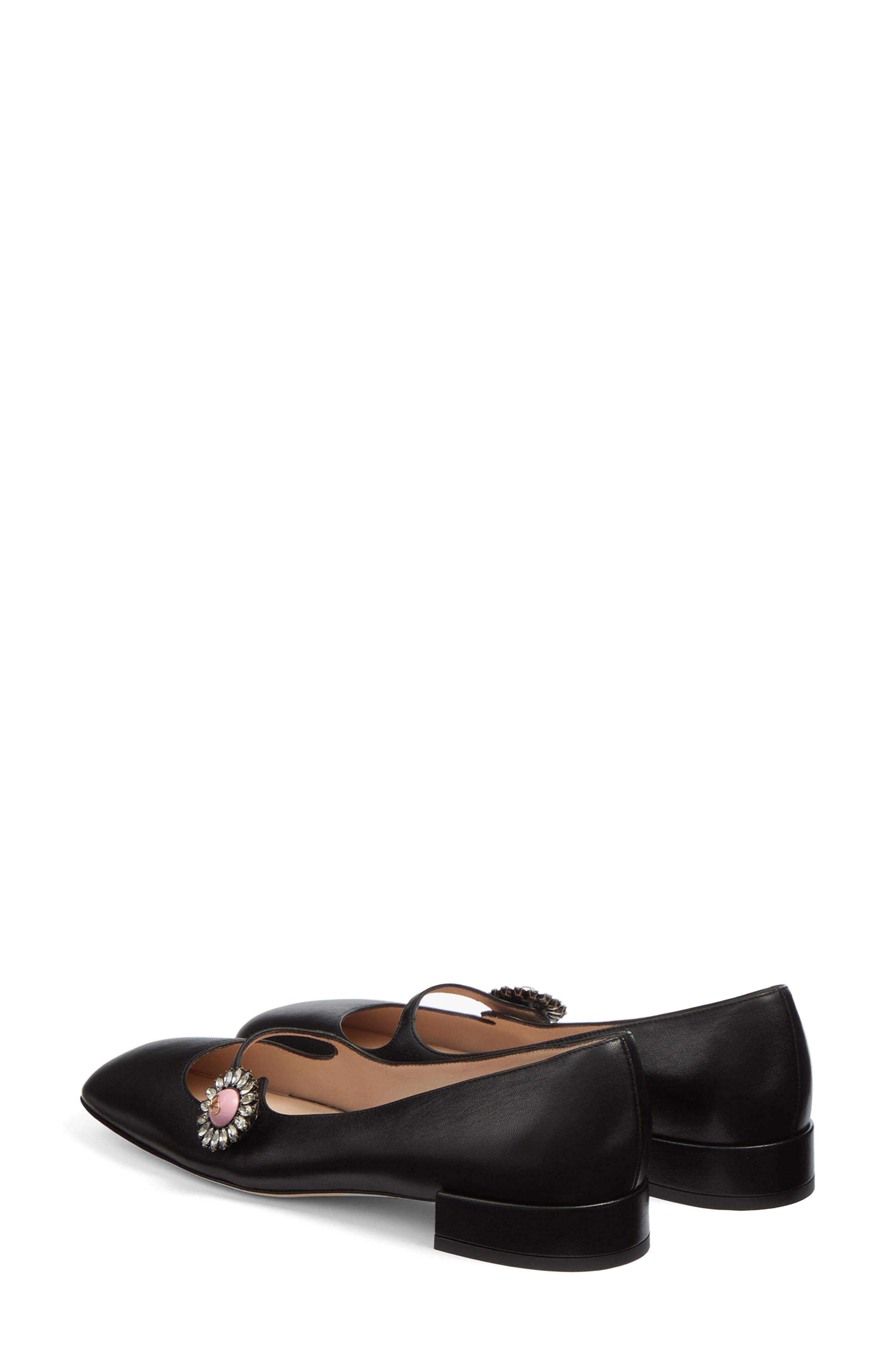 Valentino Garavani Preshoes Ballerina Pump in 9Tj Nero/crystal/rosa at Nordstrom - 2