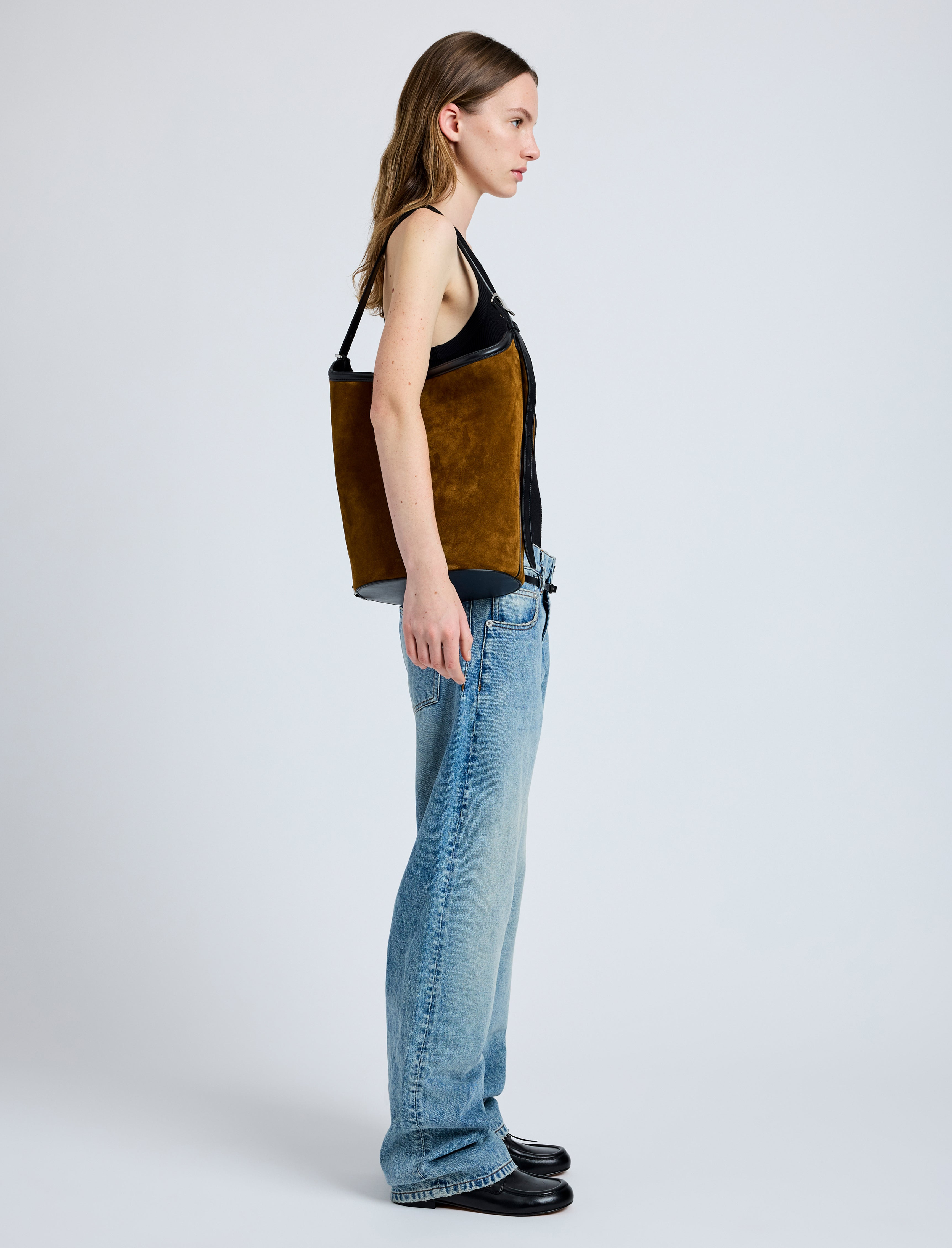 Brant Bucket Bag in Soft Suede - 2