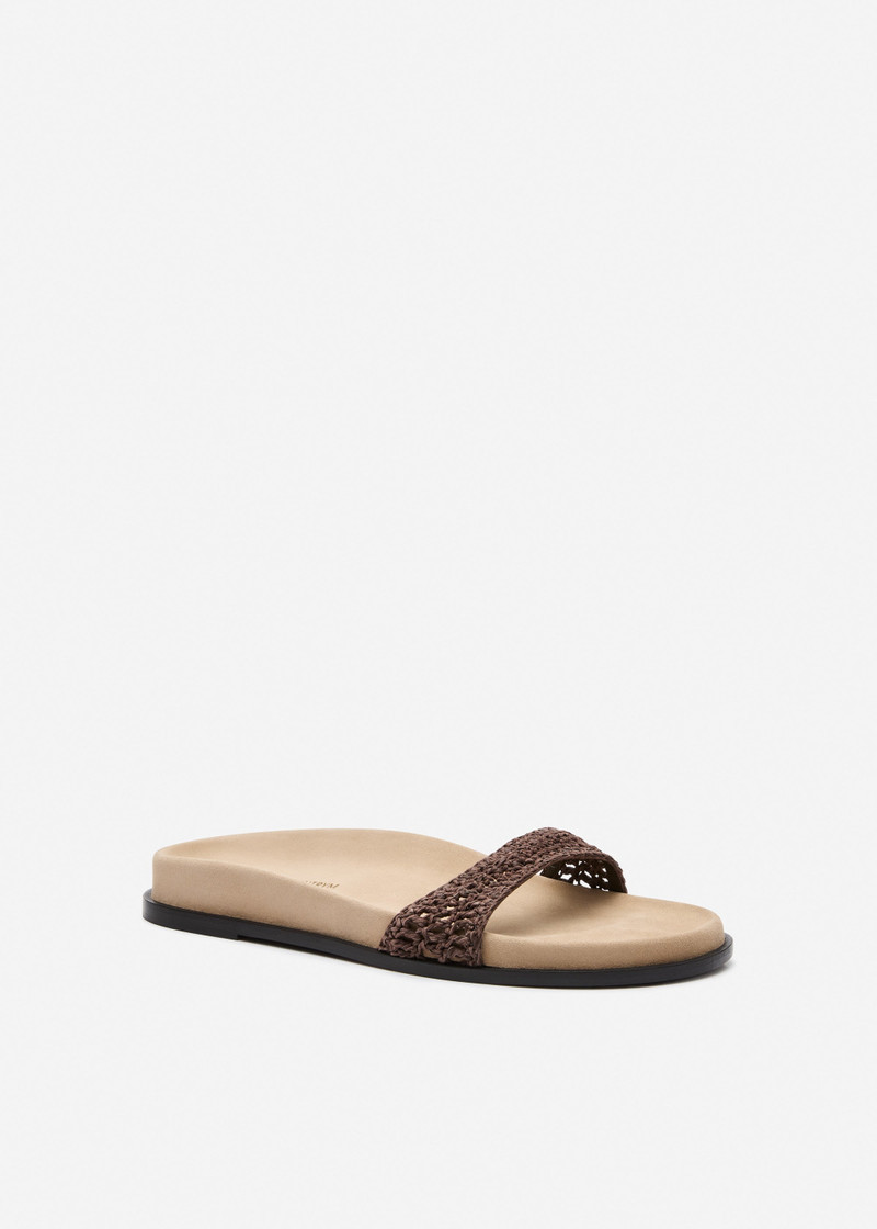 MAGDA BUTRYM Crochet strap sandals in brown outlook