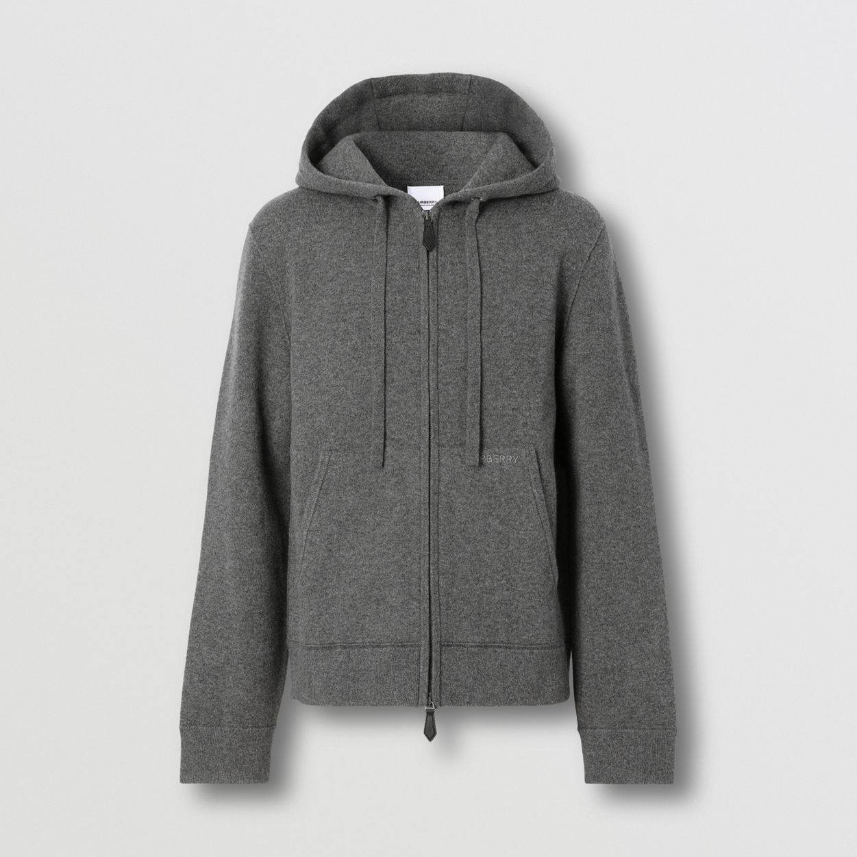 Logo Detail Cashmere Blend Hooded Top - 1