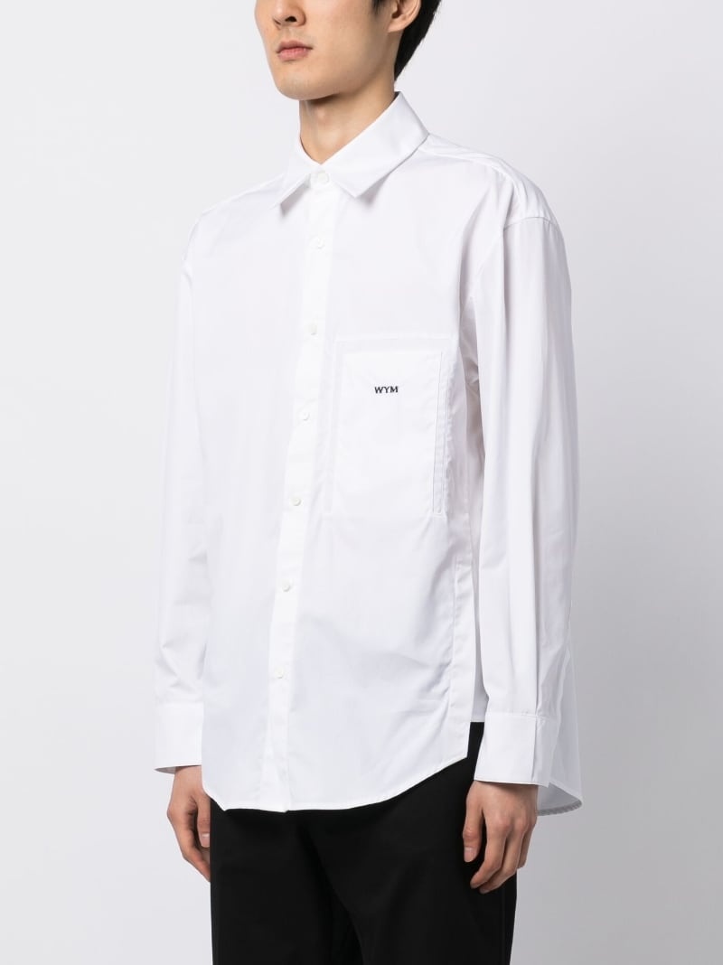 logo-print long-sleeve shirt - 3