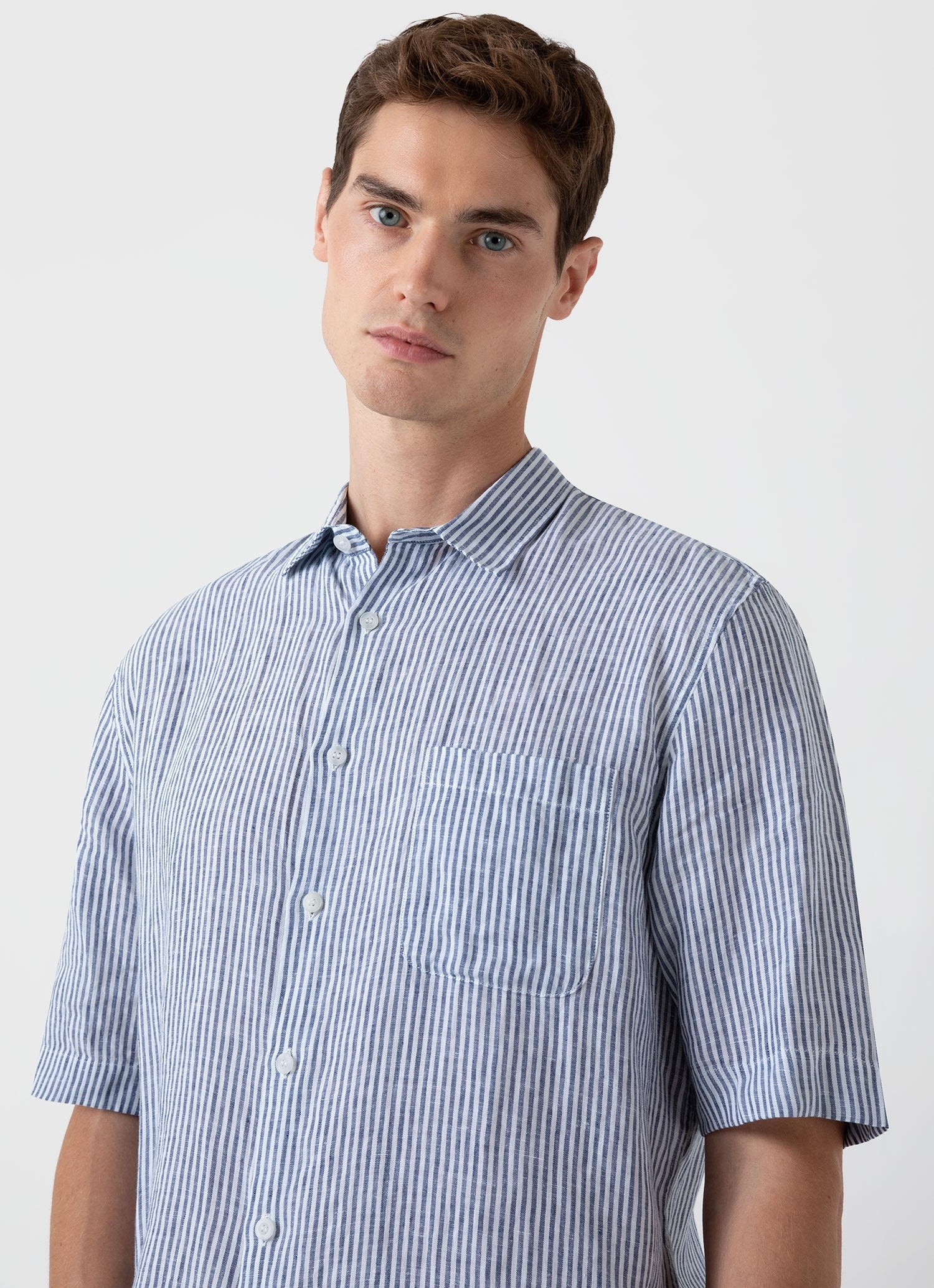 Italian Linen Short Sleeve Shirt - 2