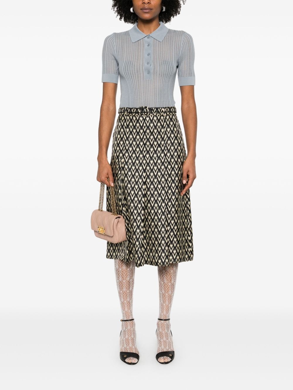 logo-print midi skirt - 2