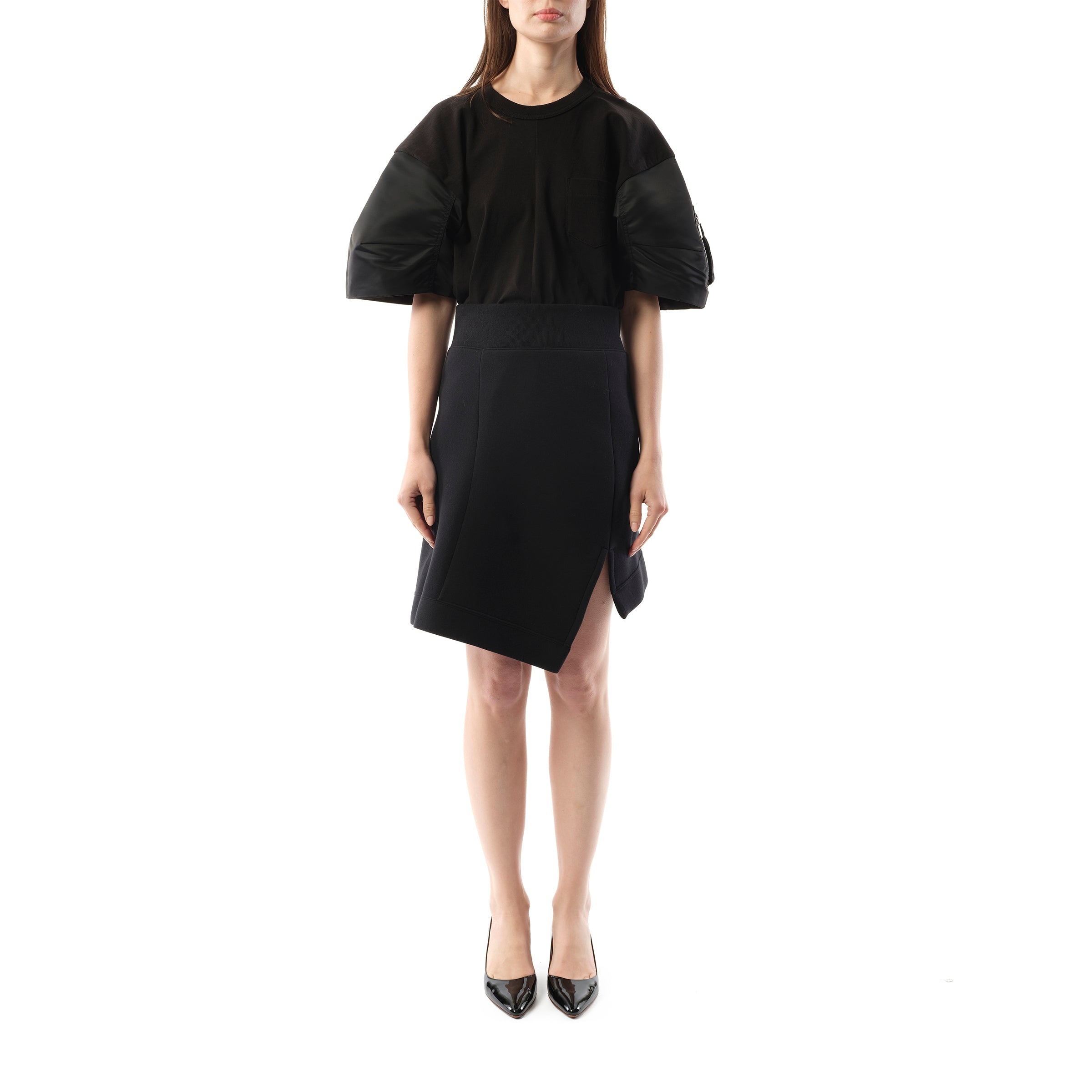 Sponge Sweat Skirt in Black - 4