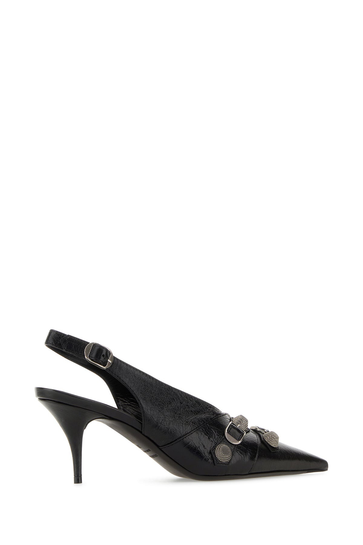 Black leather Cagole pumps - 3