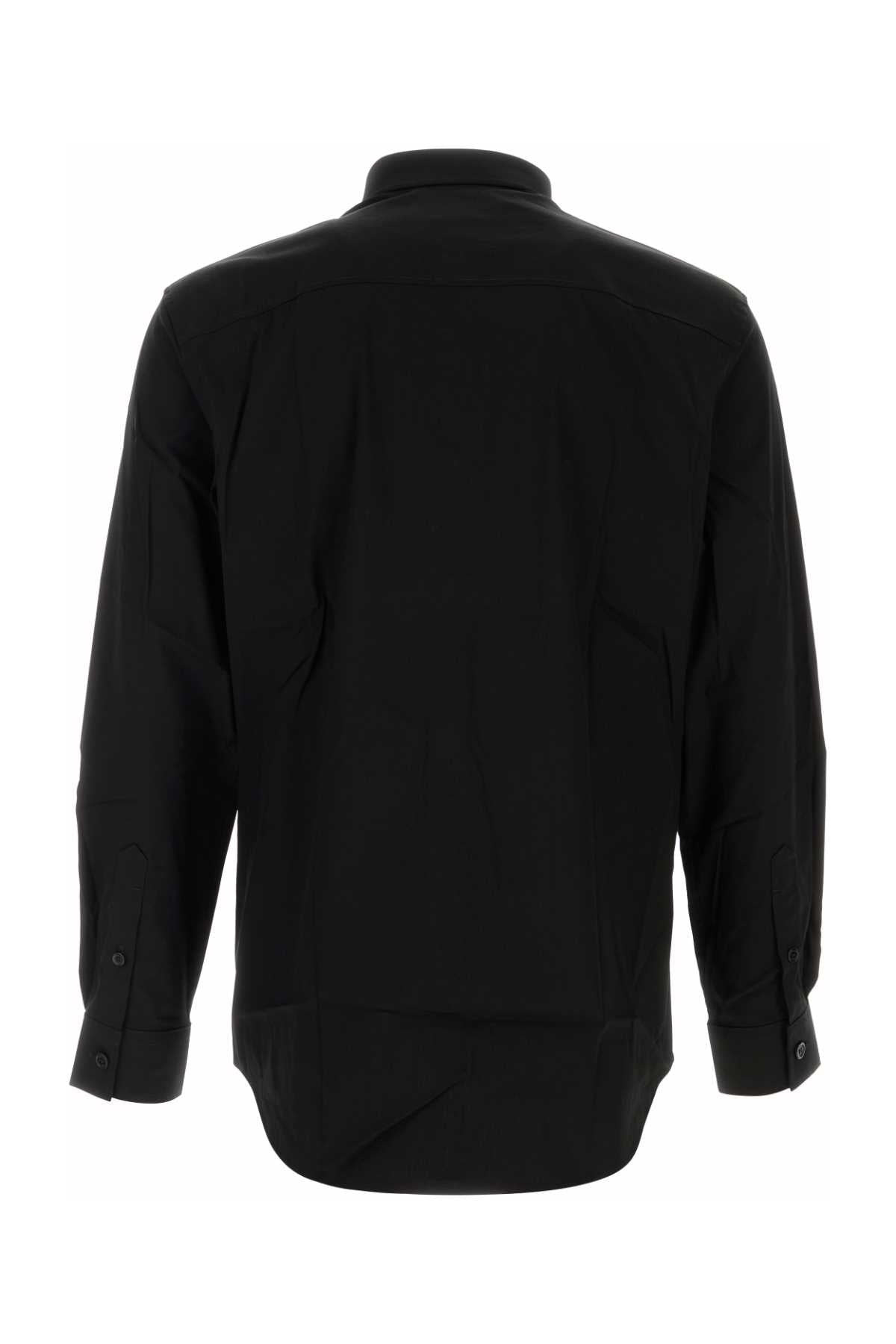 Burberry Men Black Stretch Poplin Shirt - 2