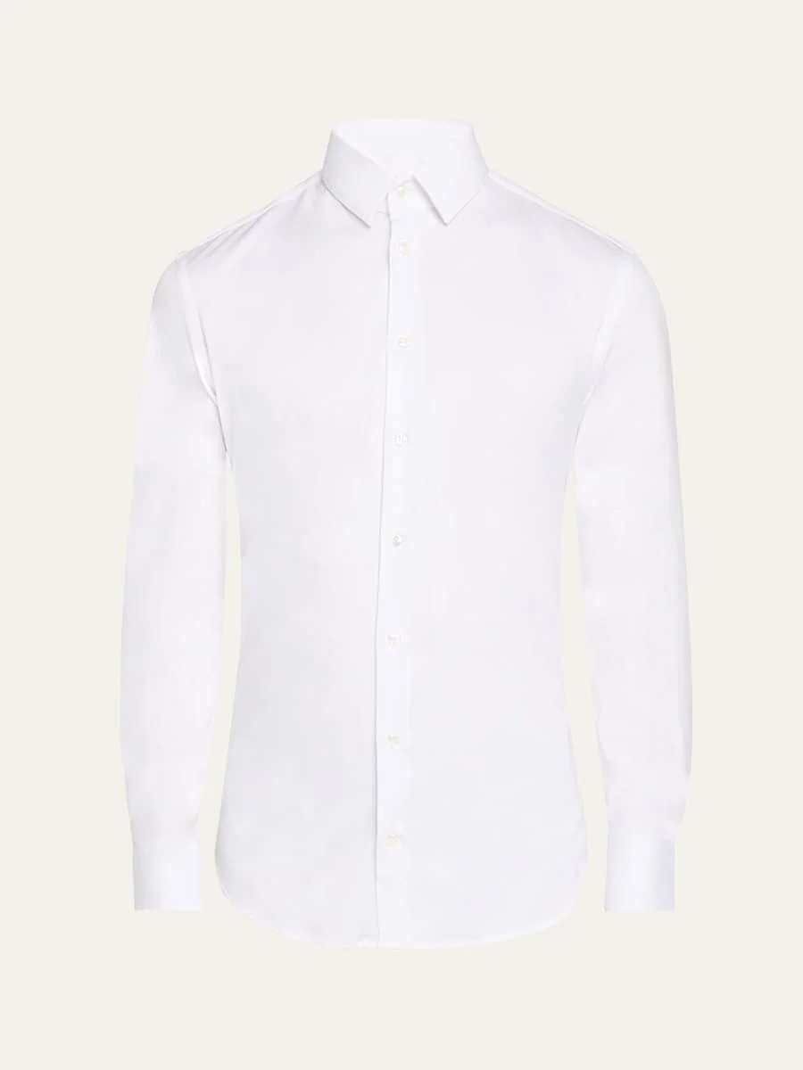Men's Solid Sport Shirt - 1