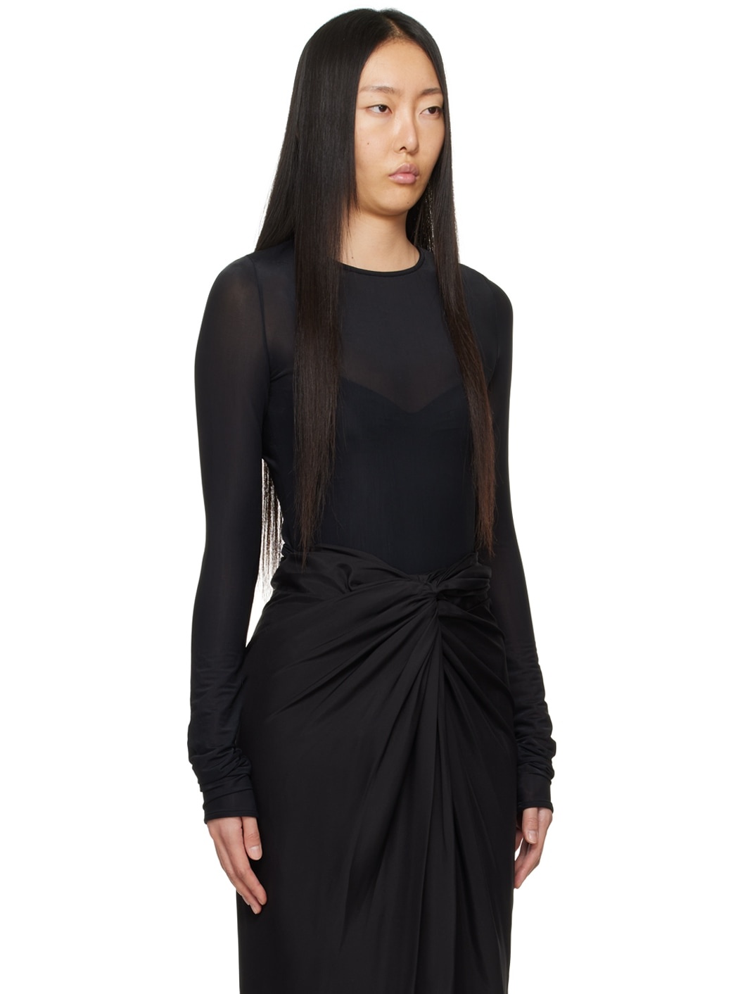 Black Marsa Long Sleeve T-Shirt - 2