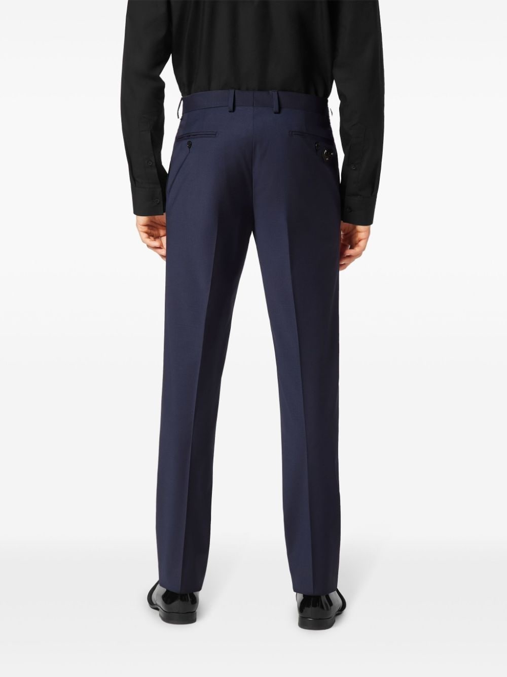 straight-leg wool-blend trousers - 4