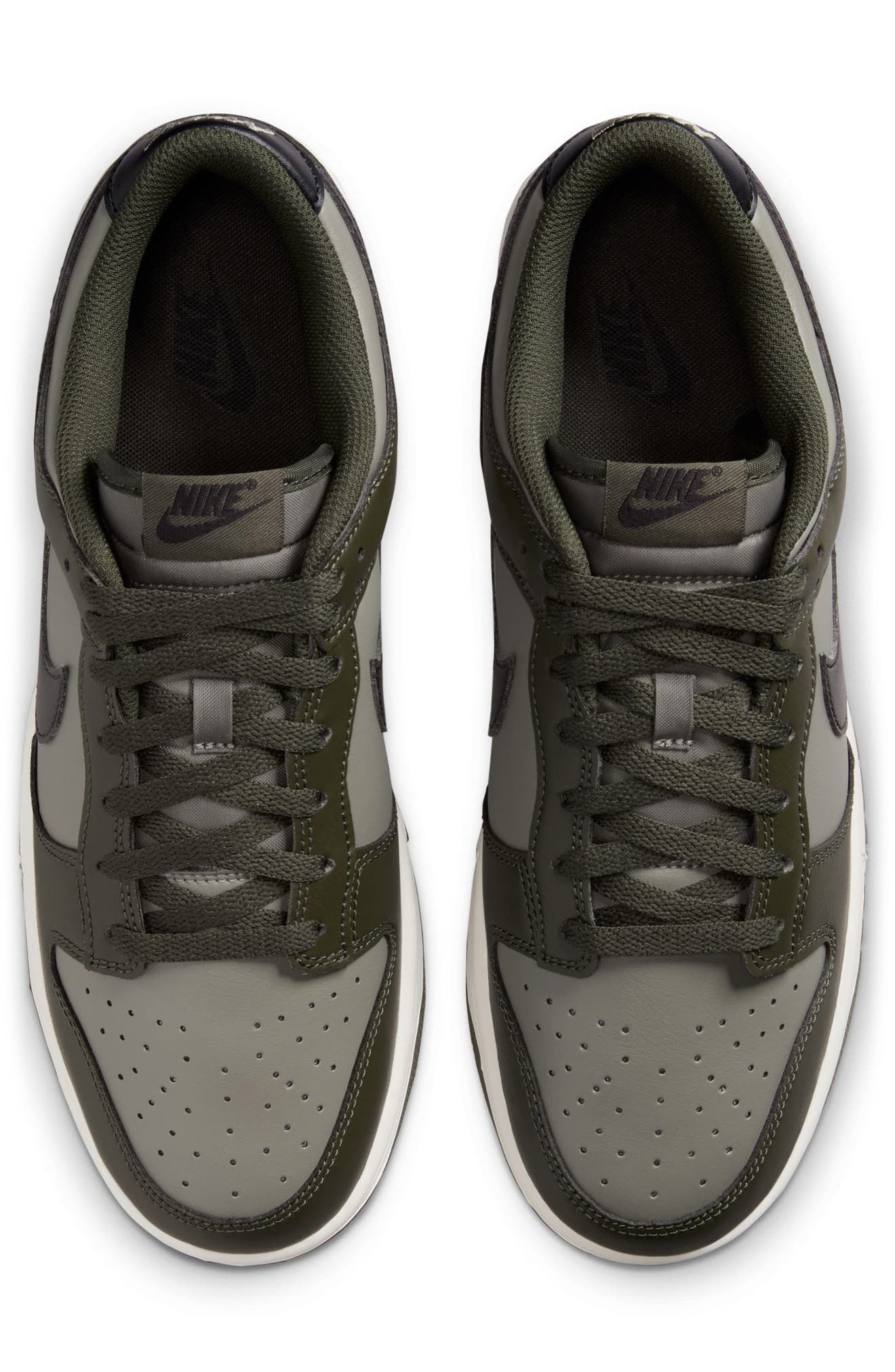 Nike Dunk Low Retro Basketball Sneaker in Light Army/Cargo Khaki at Nordstrom - 3