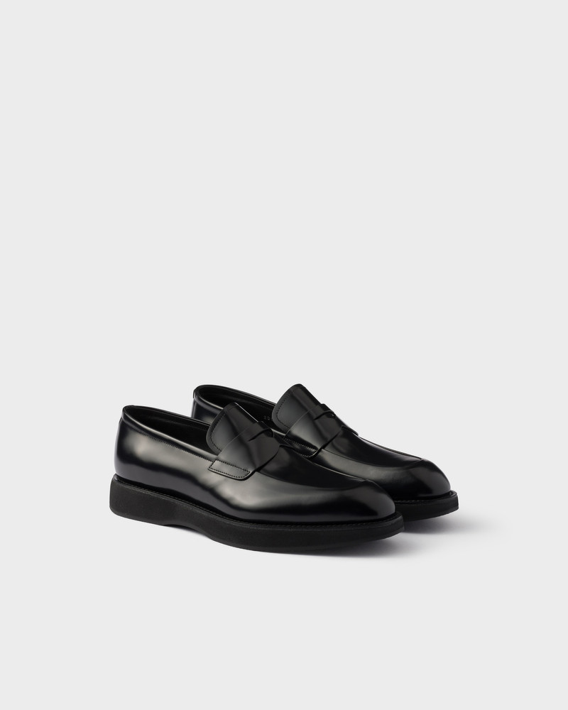 Brushed leather loafers 1