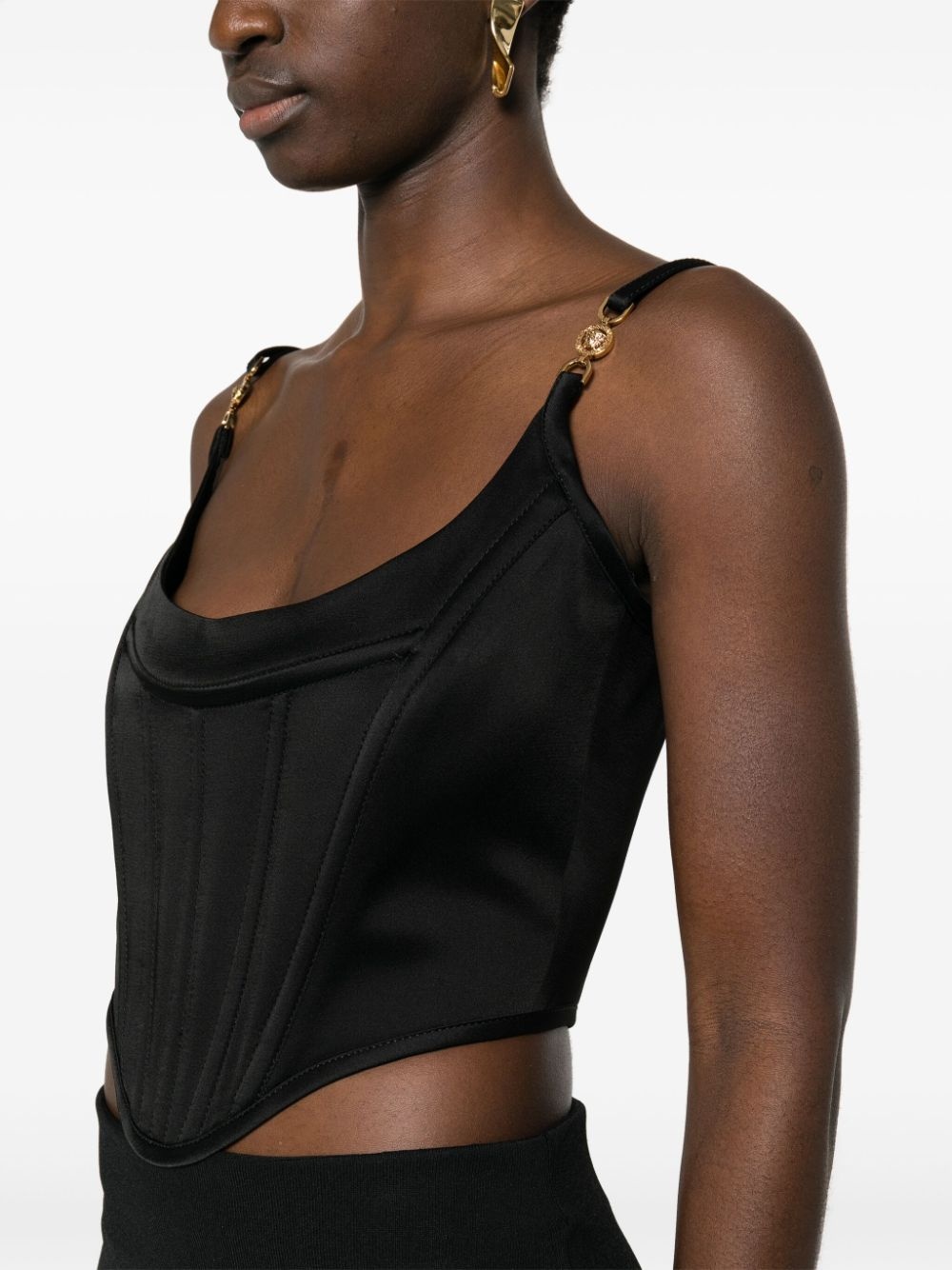Medusa '95 satin corset top - 5