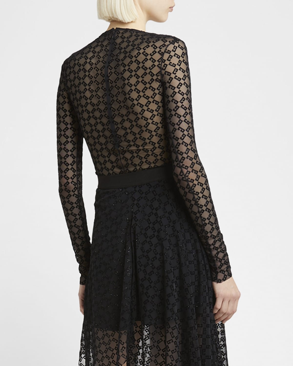 スリップ・インナー・キャミ GIVENCHY SHINY 72 MONOGRAM TULLE BODYSUIT Givenchy BODYSUIT IN SHINY MONOGRAM 72 TULLE | REVERSIBLE