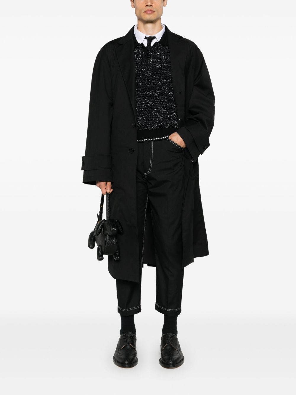 single-breasted wool coat - 2