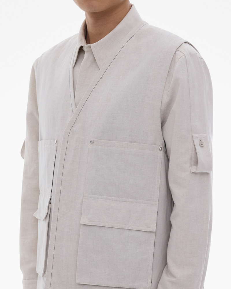 COTTON-LINEN CARGO VEST 6