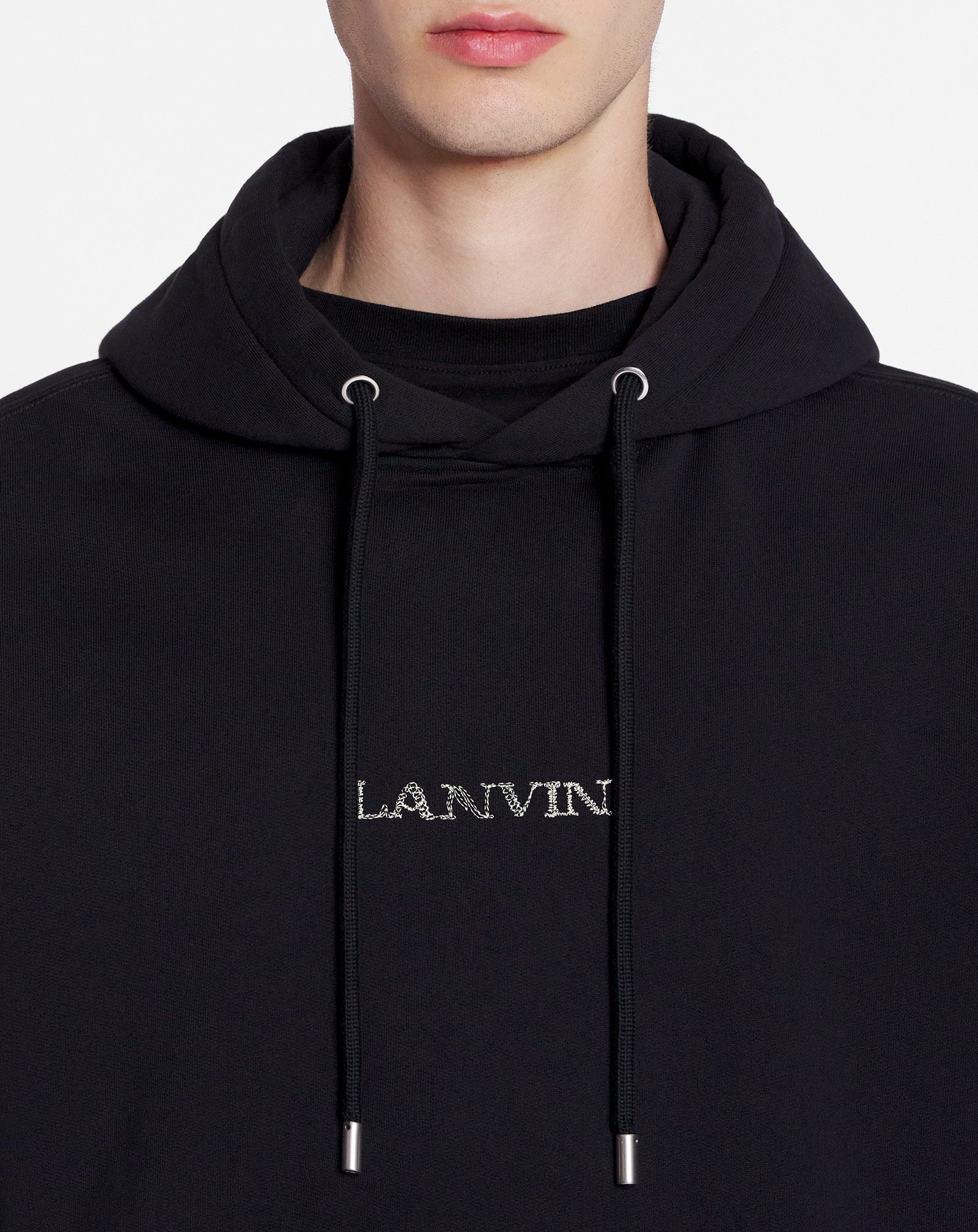 LOOSE-FITTING HOODIE WITH LANVIN LOGO - 7