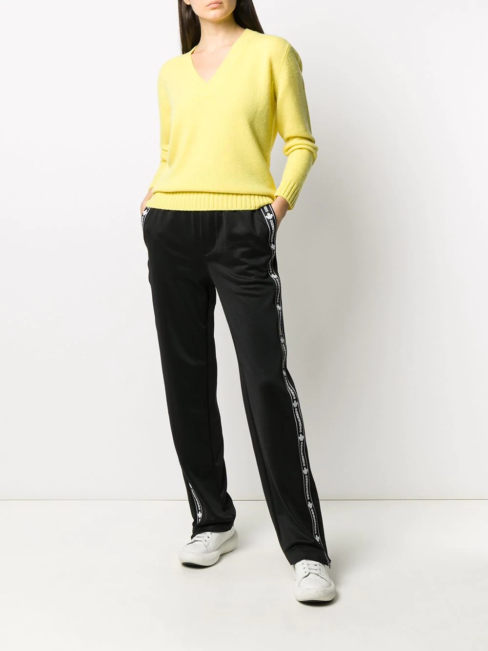 logo stripe track pants - 2