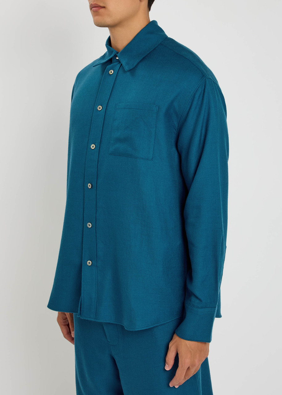 The Elder Statesman Pashmina Wool and Cashmere-blend Shirt - 2