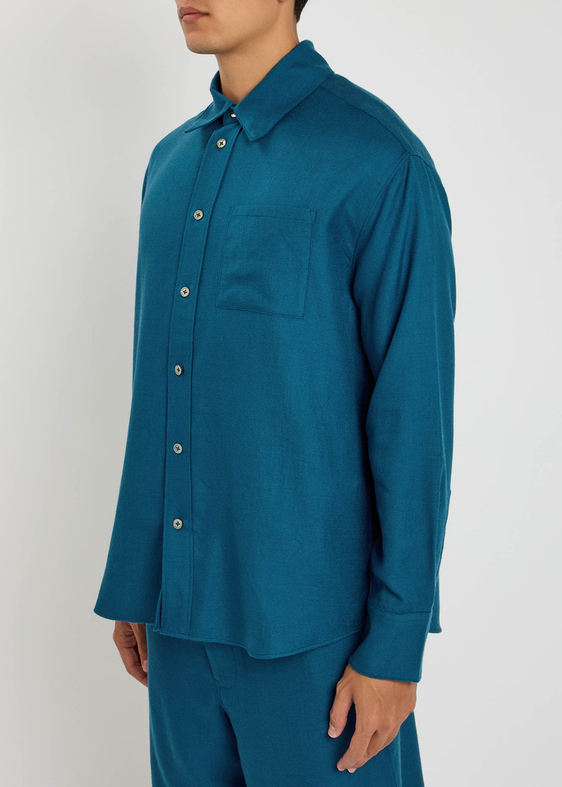 The Elder Statesman The Elder Statesman Pashmina Wool and Cashmere-blend Shirt outlook