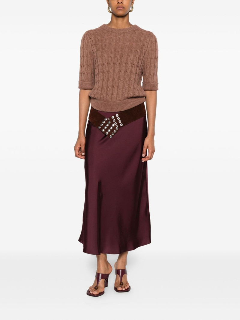 DOROTHEE SCHUMACHER cable-knit short-sleeve sweater outlook