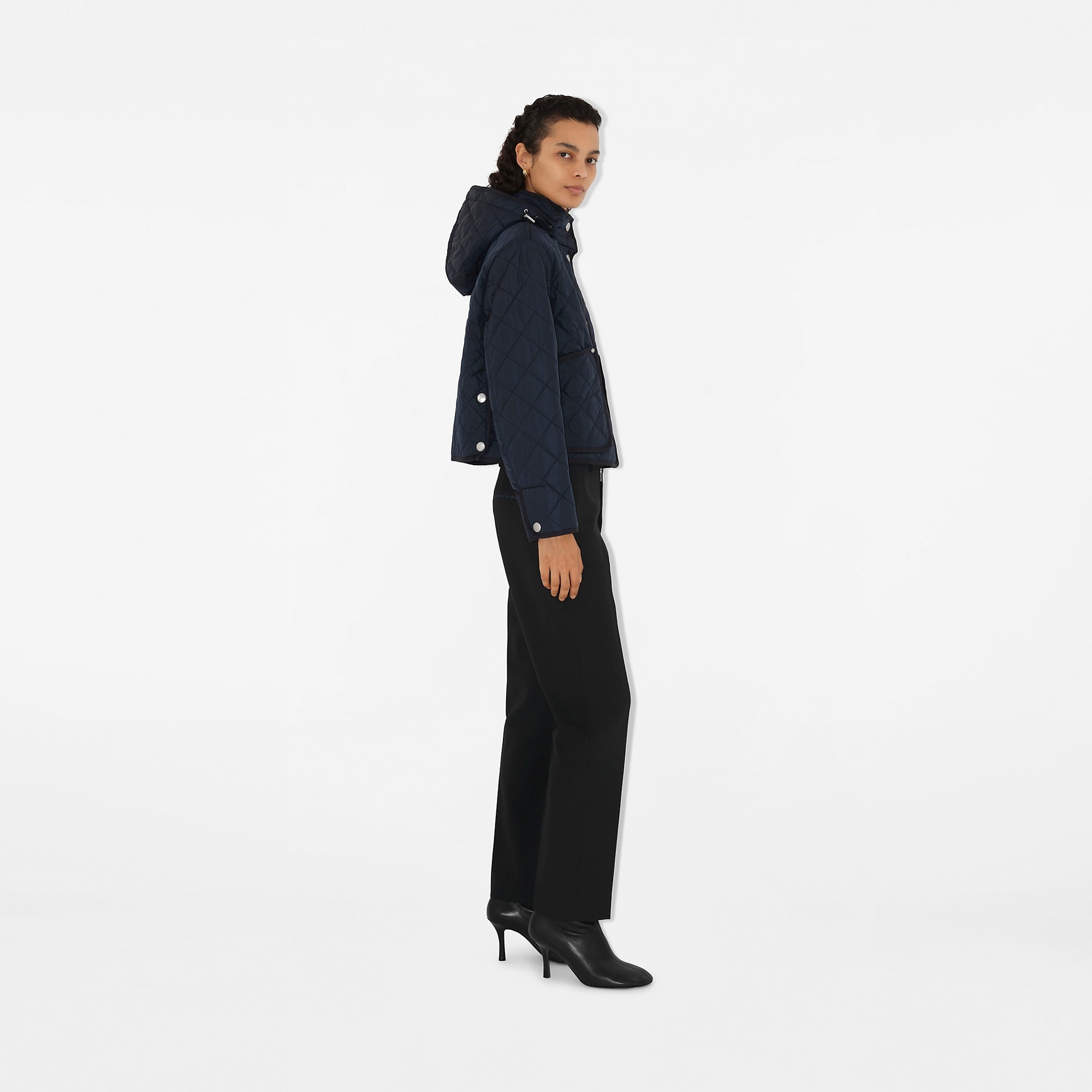Cropped Quilted Nylon Jacket - 3