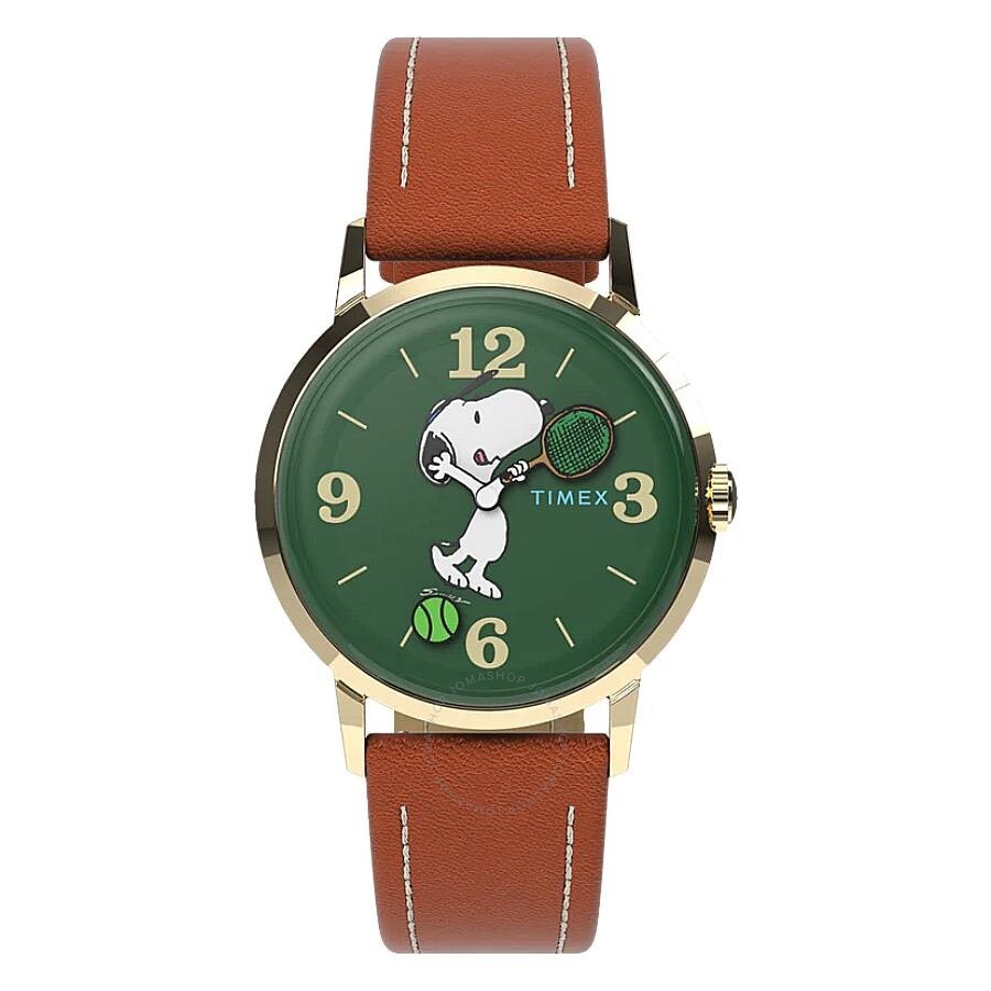 Timex - Timex Marlin X Snoopy Tennis Hand Wind Green Dial Men's Watch TW2V88800 - 1