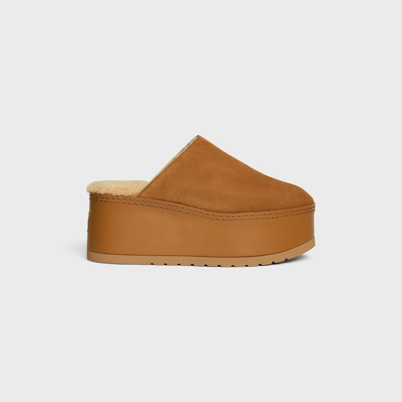 CELINE DANA - WEDGE MULE IN Suede Calfskin 1