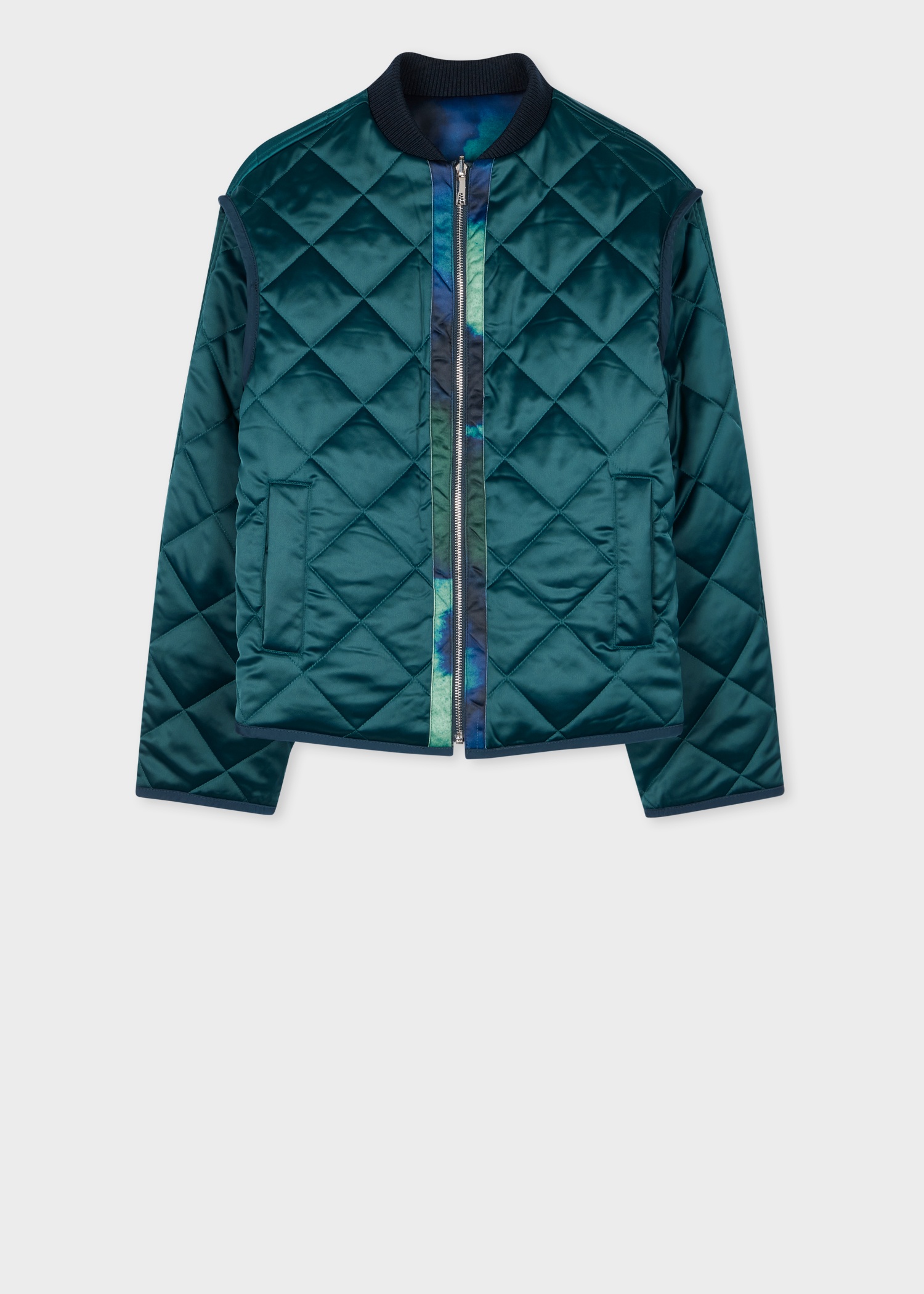 Women's Peacock Blue 'Aurora' Reversible Quilted Jacket - 2