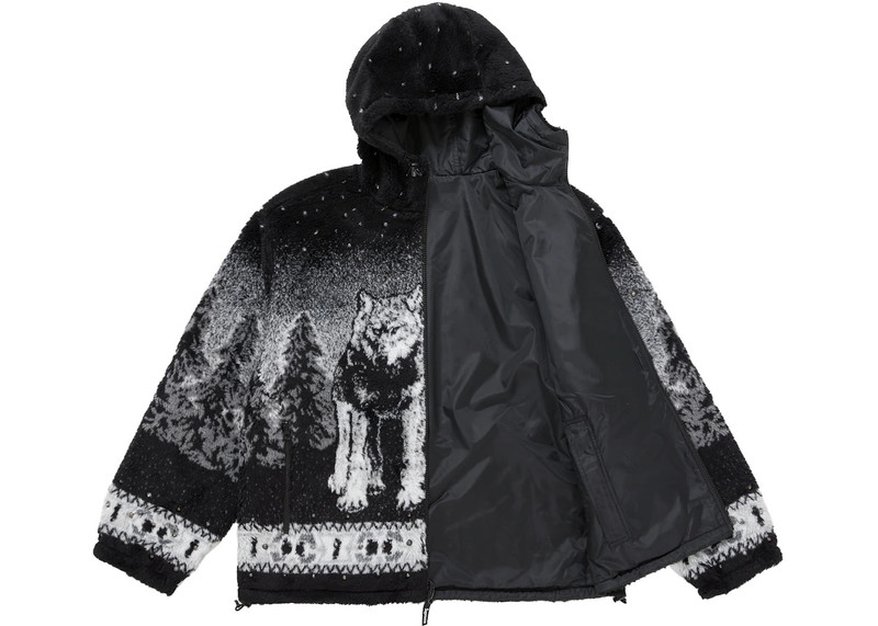 Supreme Supreme b.b. Simon Reversible Hooded Fleece Jacket Black outlook