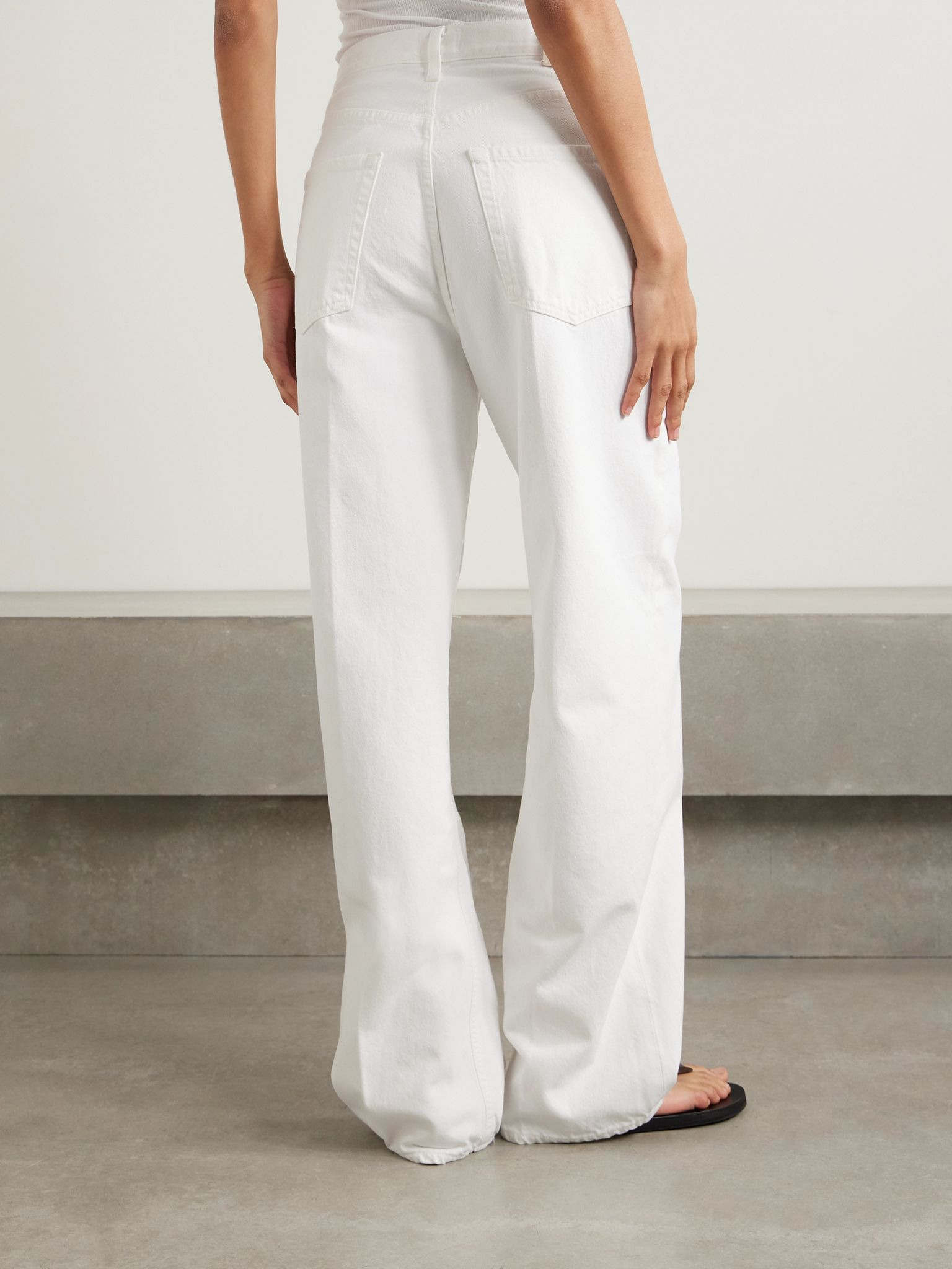 + Argent Ayla Baggy high-rise wide-leg jeans White - 4
