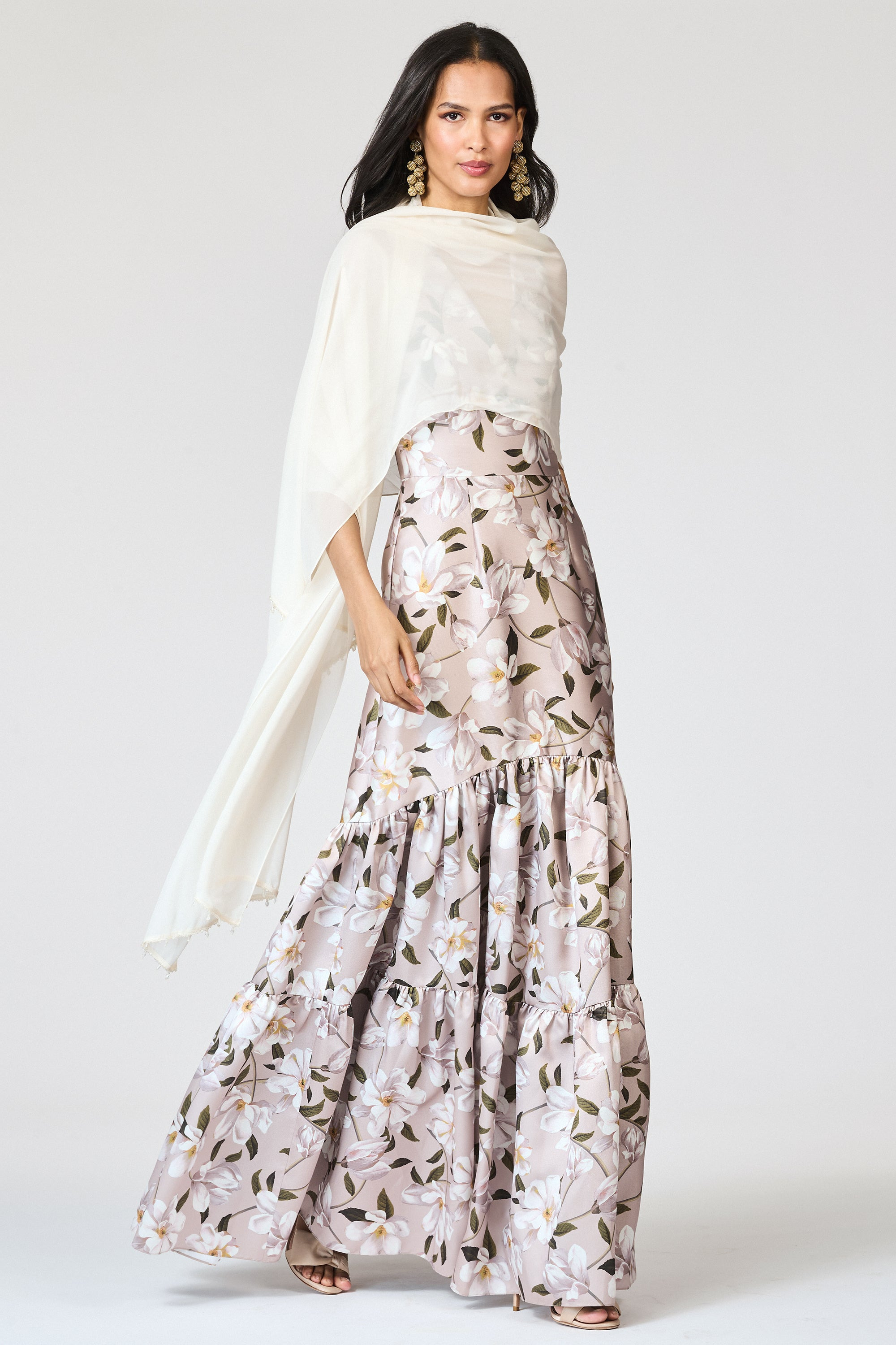 EMBELLISHED EMMY SCARF - IVORY - 2