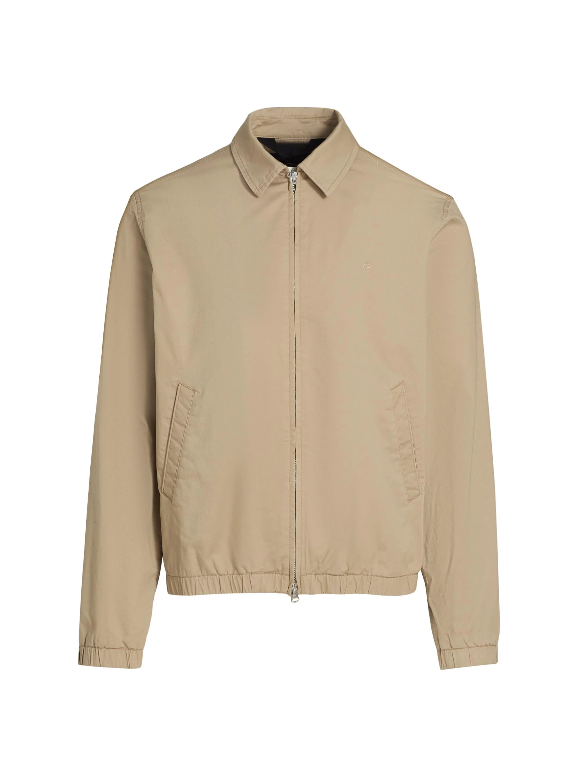 Men's Harrington Stretch-Cotton Twill Jacket - Warm Taupe - 1
