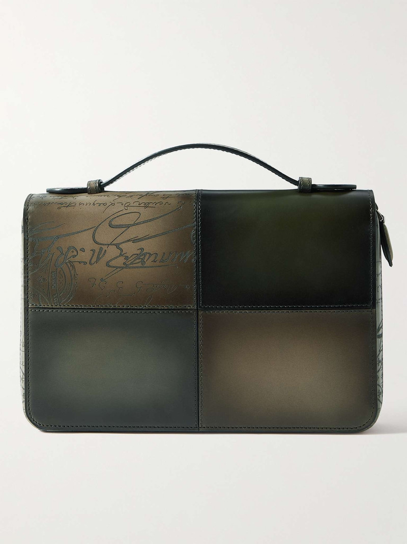 Itauba Scritto Panelled Venezia Leather Pouch 1
