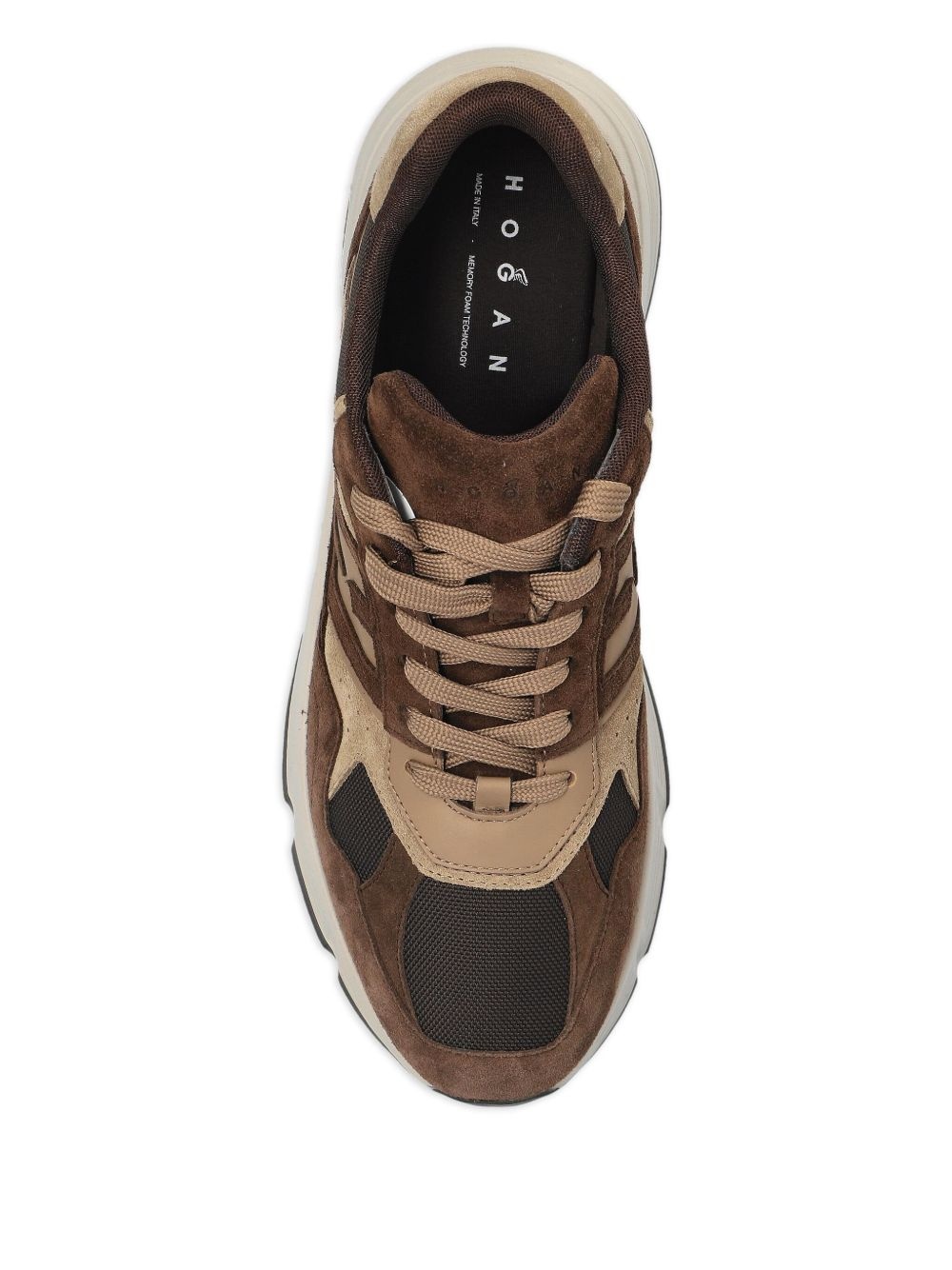suede-leather panel sneakers - 4