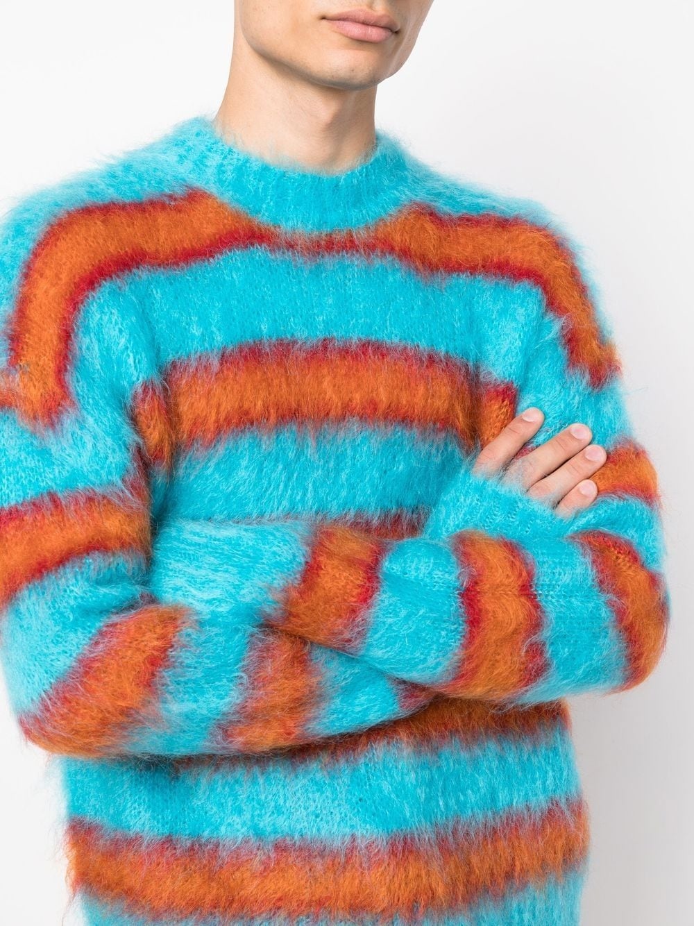 striped mohair jumper - 5