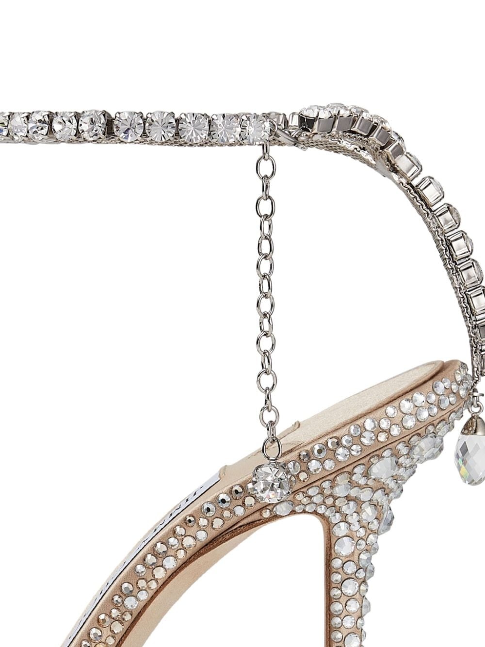 Saeda 100mm crystal-embellished pumps - 5