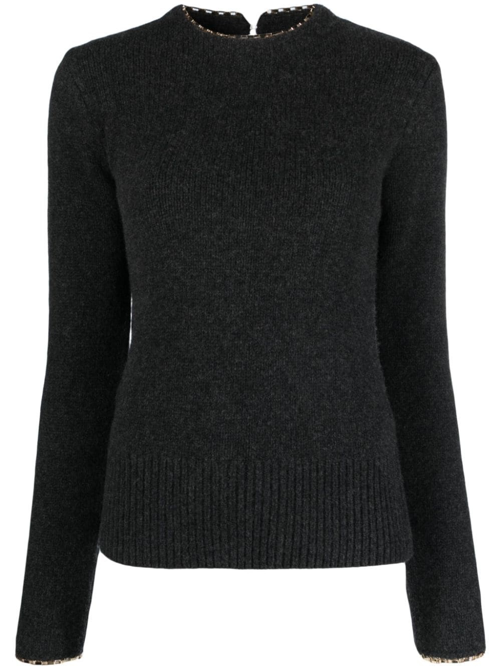Chain-Edge wool-cashmere jumper - 1