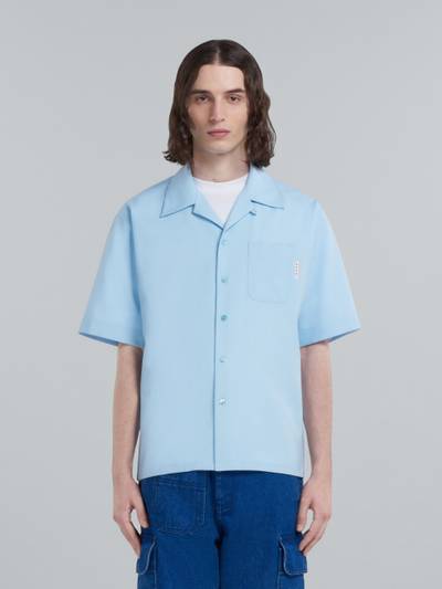 Marni LIGHT BLUE TROPICAL WOOL BOWLING SHIRT outlook